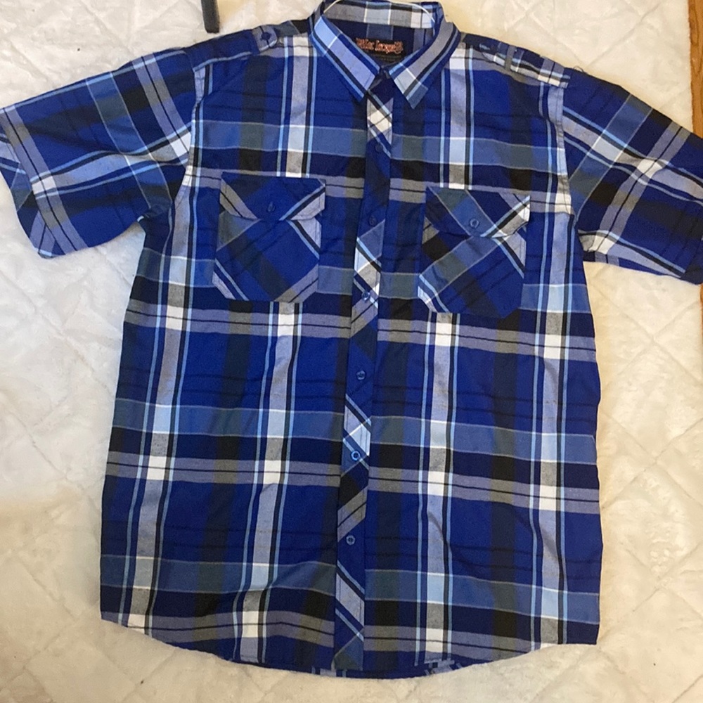 Plaid button down shirt